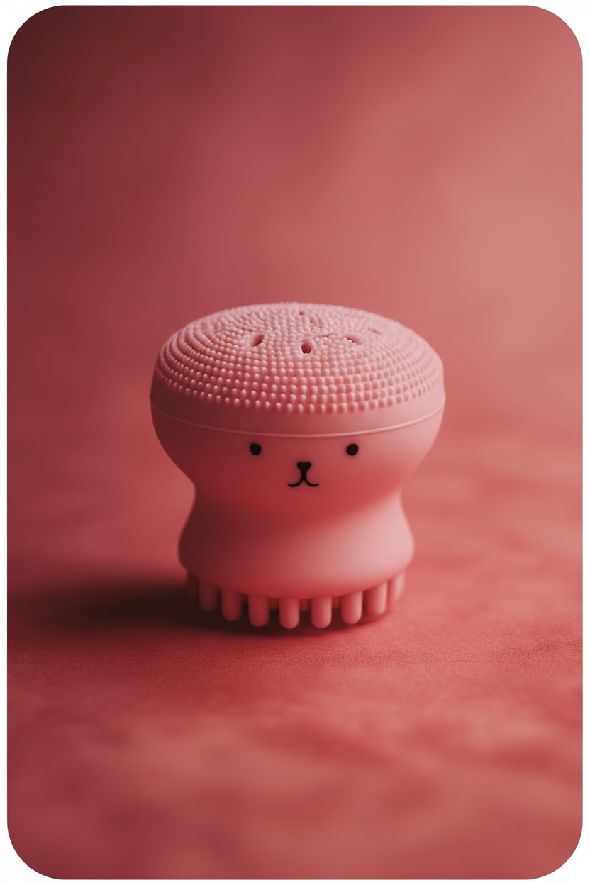 Silicone Face Cleansing Brush Facial Octopus Shape Deep Pore Exfoliating Blackhead Face Scrub Washing Brush Makeup Tool